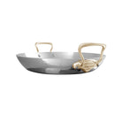 Mauviel M'ELITE B Hammered 5-Ply Paella Pan With Brass Handles, 13.8-In - Mauviel1830