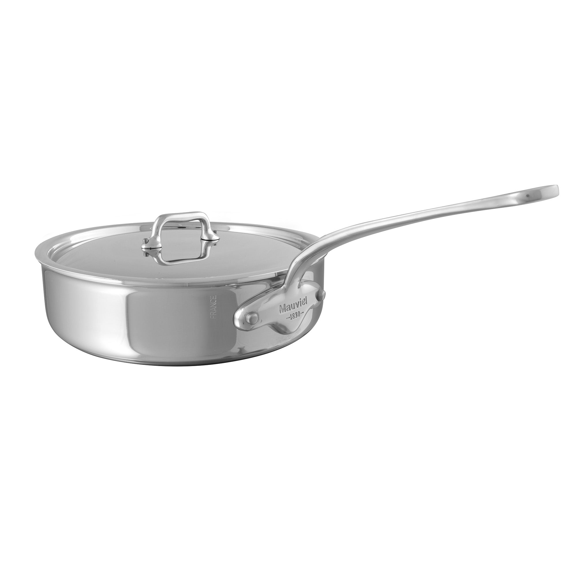 Mauviel M'URBAN 4 Saute Pan With Lid, Cast Stainless Steel Handle - Mauviel1830
