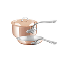 Mauviel M'6 S Induction Copper Fry Pan 7.9-Inch and Sauce Pan 1.9-Qt With Cast Stainless Steel Handles - Mauviel1830