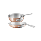 Mauviel M'6 S Induction Copper Chef Pan 3.4-Qt and Frying Pan 11.8-In With Cast Stainless Steel Handles - Mauviel1830
