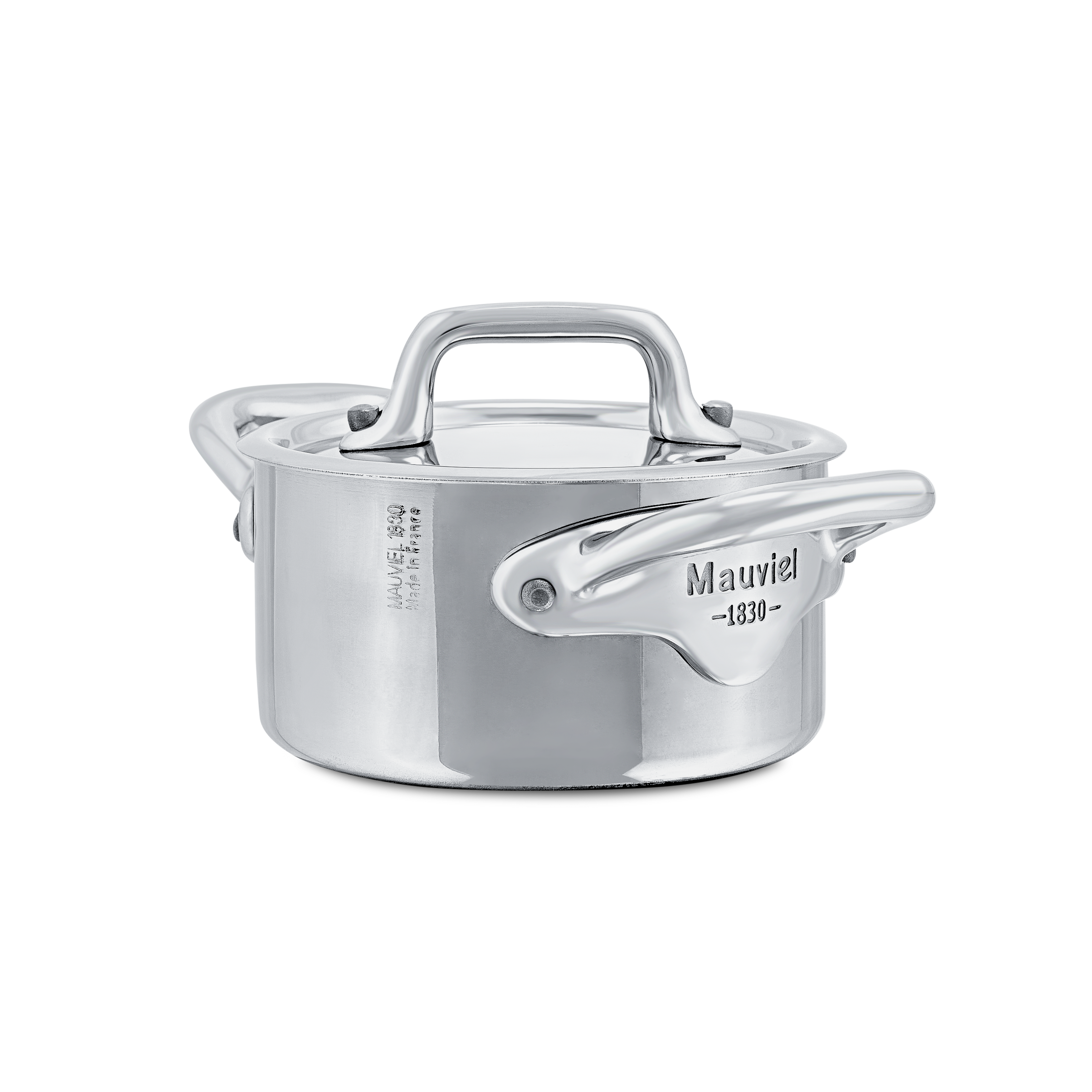 Mauviel M'MINIS Stainless Steel Stewpan With Lid, 3.54-In - Mauviel1830