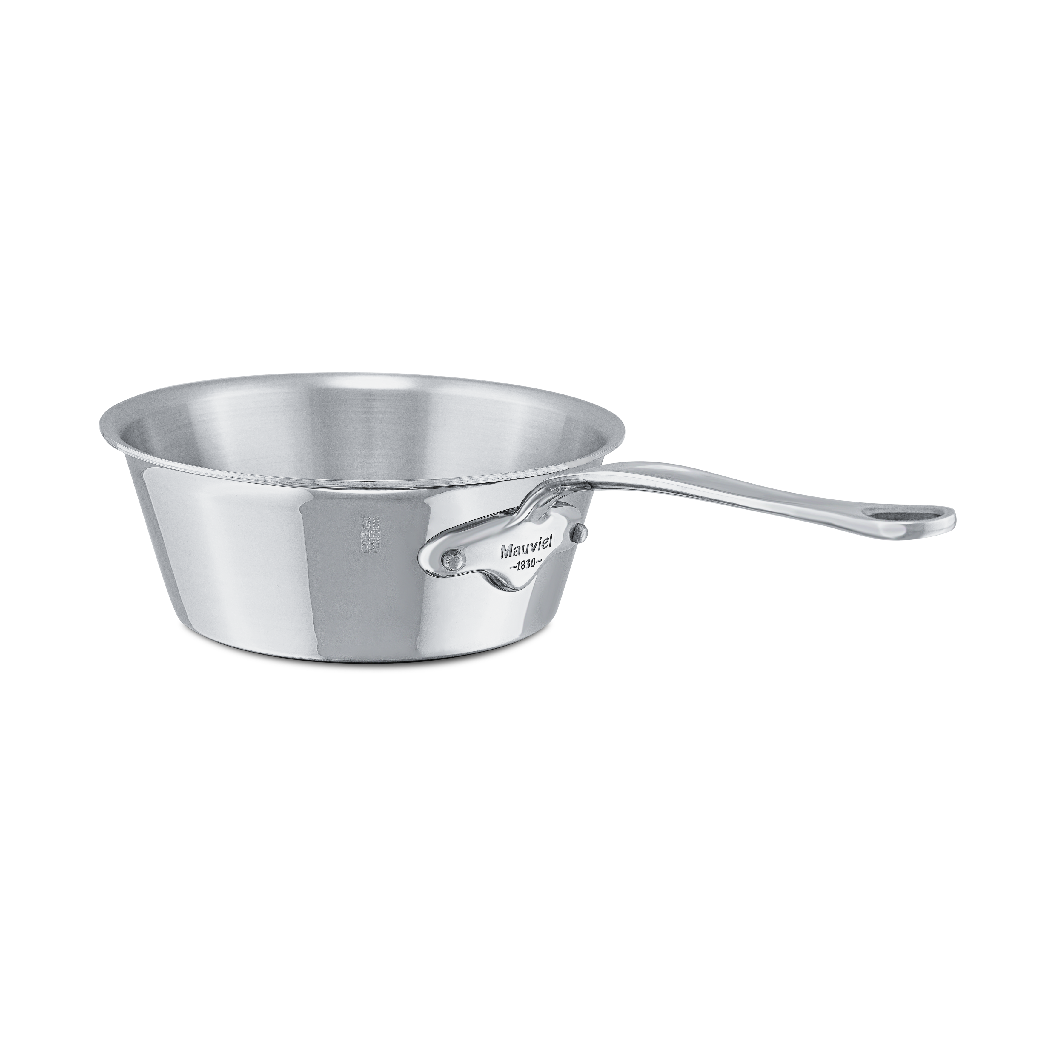 Mauviel M'COOK 5-Ply Splayed Saute Pan With Cast Stainless Steel Handle - Mauviel1830