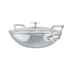Mauviel M'COOK 5-Ply Wok With Rack, Two Cast Stainless Steel Handles, 12.6-In - Mauviel1830
