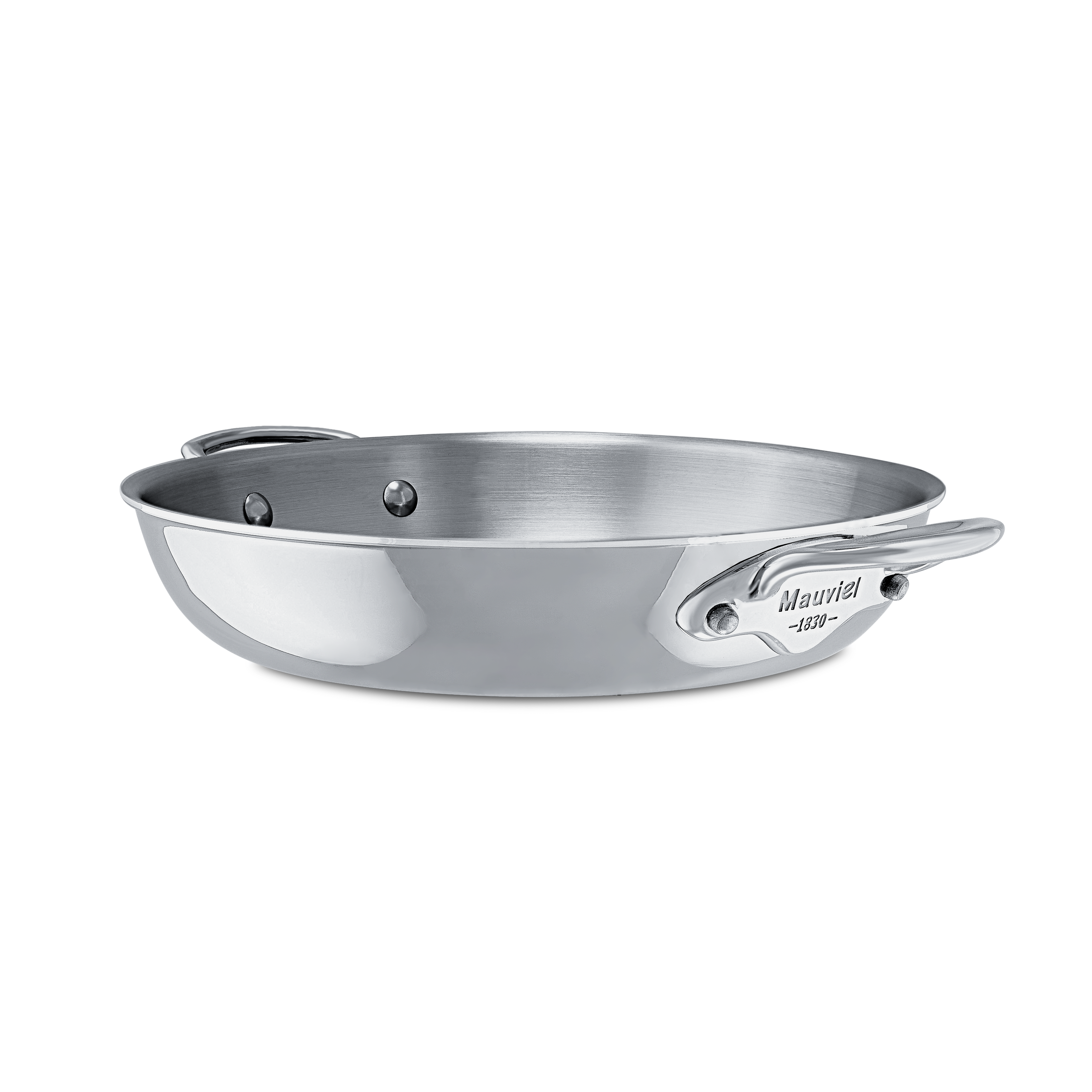 Mauviel M'COOK 5-Ply Round Pan With Cast Stainless Steel Handles - Mauviel1830