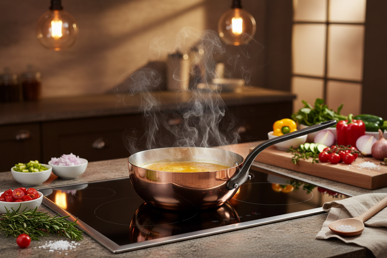 Mauviel M'Heritage M'150 CI Chef Pan With Cast Iron Handle, 2.1-Qt - Mauviel1830