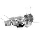 Mauviel M'ELITE Hammered 5-Ply 12-Piece Cookware Set With Cast Stainless Steel Handles And Curved Lid - Mauviel1830