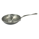 Mauviel M'ELITE Hammered 5-Ply Frying Pan With Glass Lid, Cast Stainless Steel Handles, 9.4-In - Mauviel1830