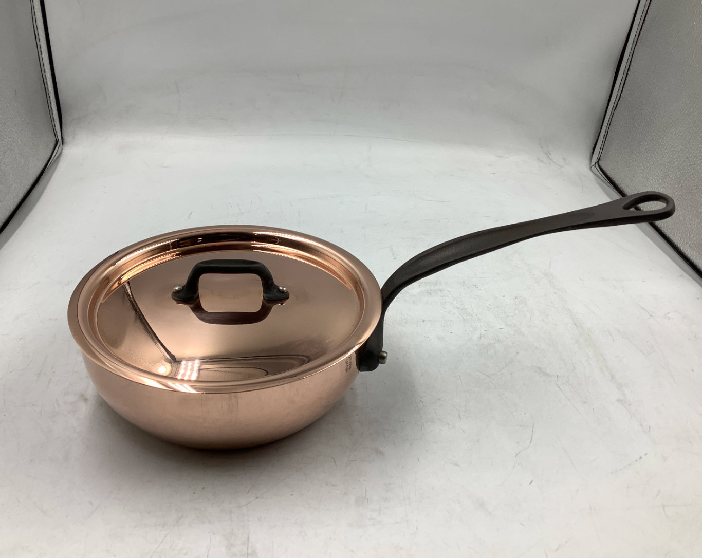 Mauviel M'Heritage 150 CI 1.5mm Polished Copper Chef Pan, 1.8-Qt.