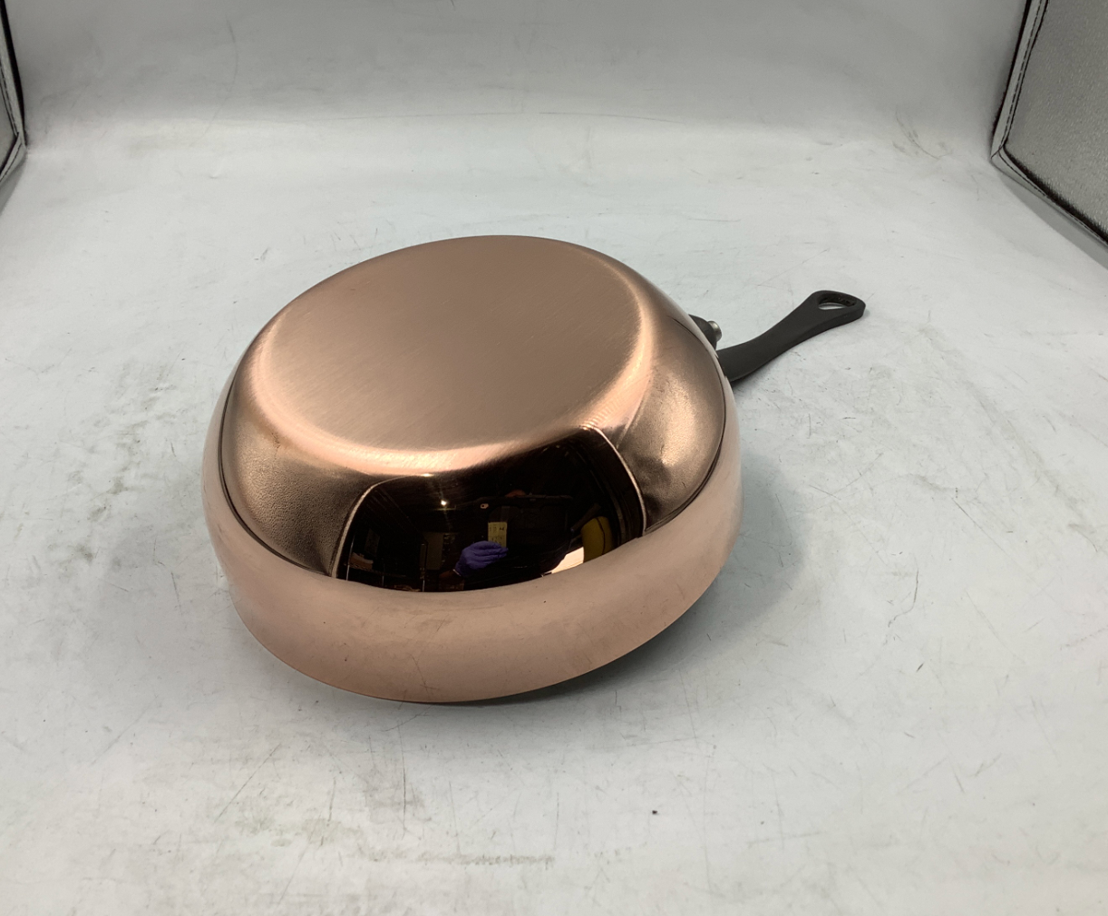 Mauviel M'Heritage 150 CI 1.5mm Polished Copper Chef Pan, 1.8-Qt.