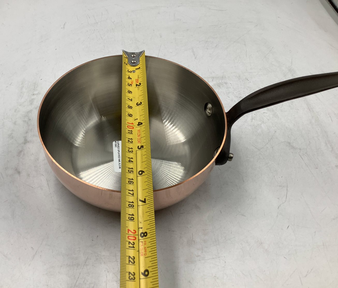 Mauviel M'Heritage 150 CI 1.5mm Polished Copper Chef Pan, 1.8-Qt.