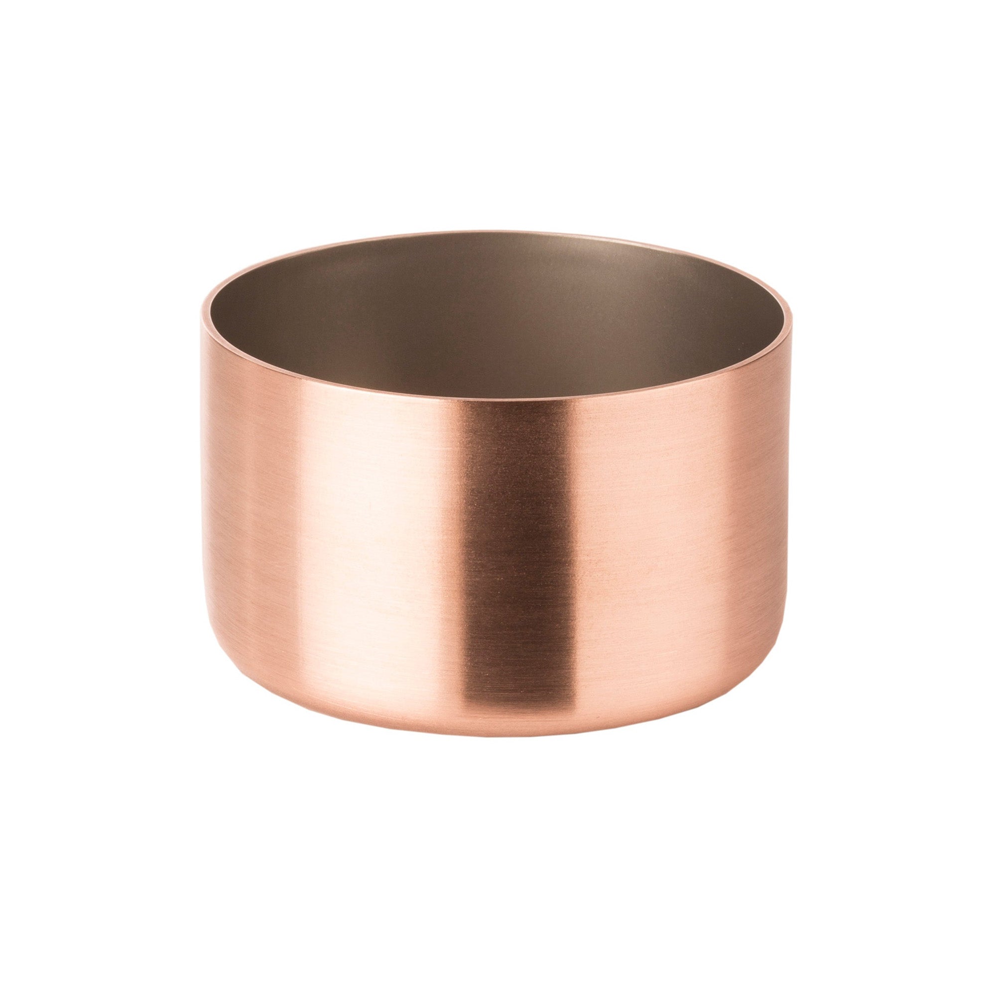 Mauviel M'PASSION copper souffle mold, 3.1-inch round baking dish with fluted edges, designed for soufflés and delicate desserts.