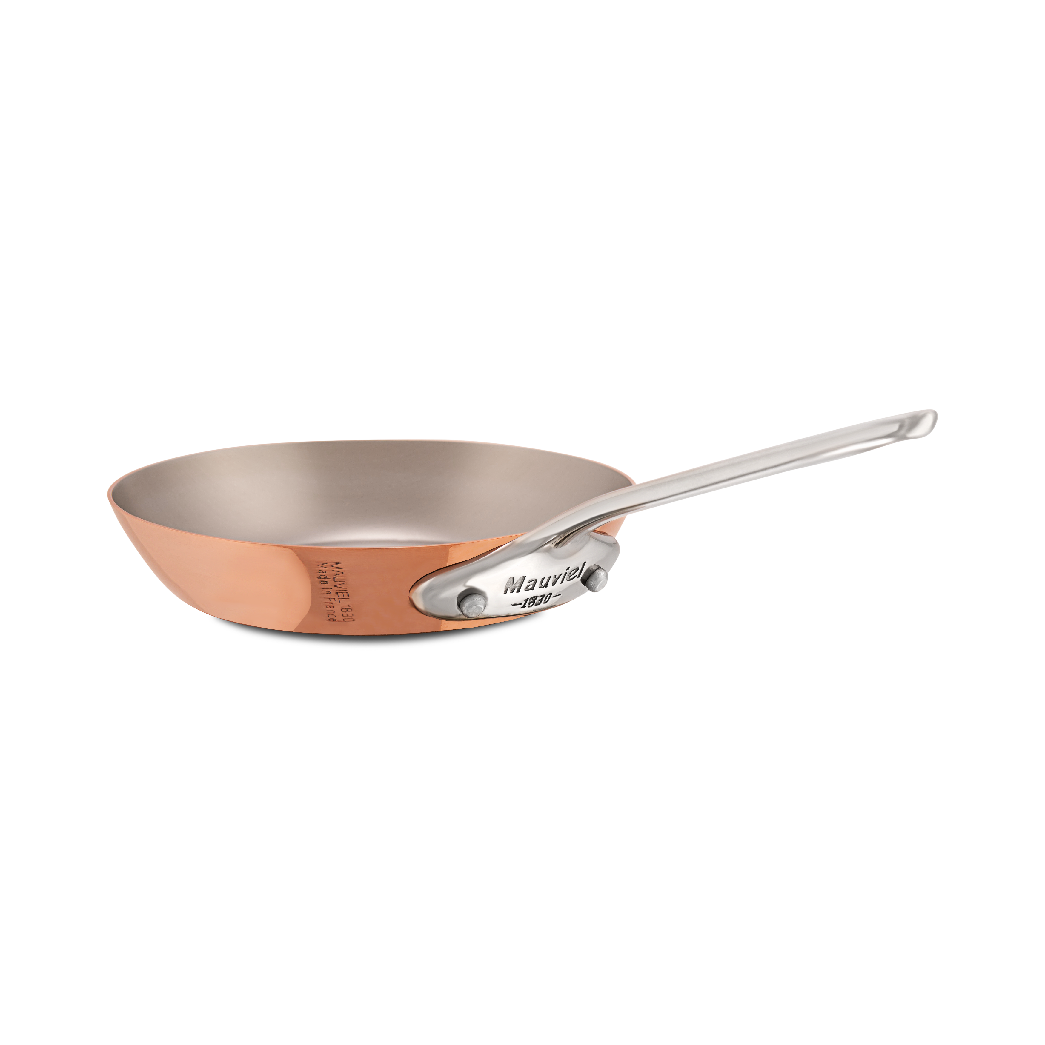Mauviel M'MINIS copper frying pan with stainless steel handle, 4.7-inch round cookware for versatile stovetop use