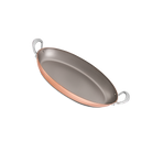 Mauviel M'Heritage M'150 S Copper Oval Pan With Cast Stainless Steel Handles - Mauviel1830
