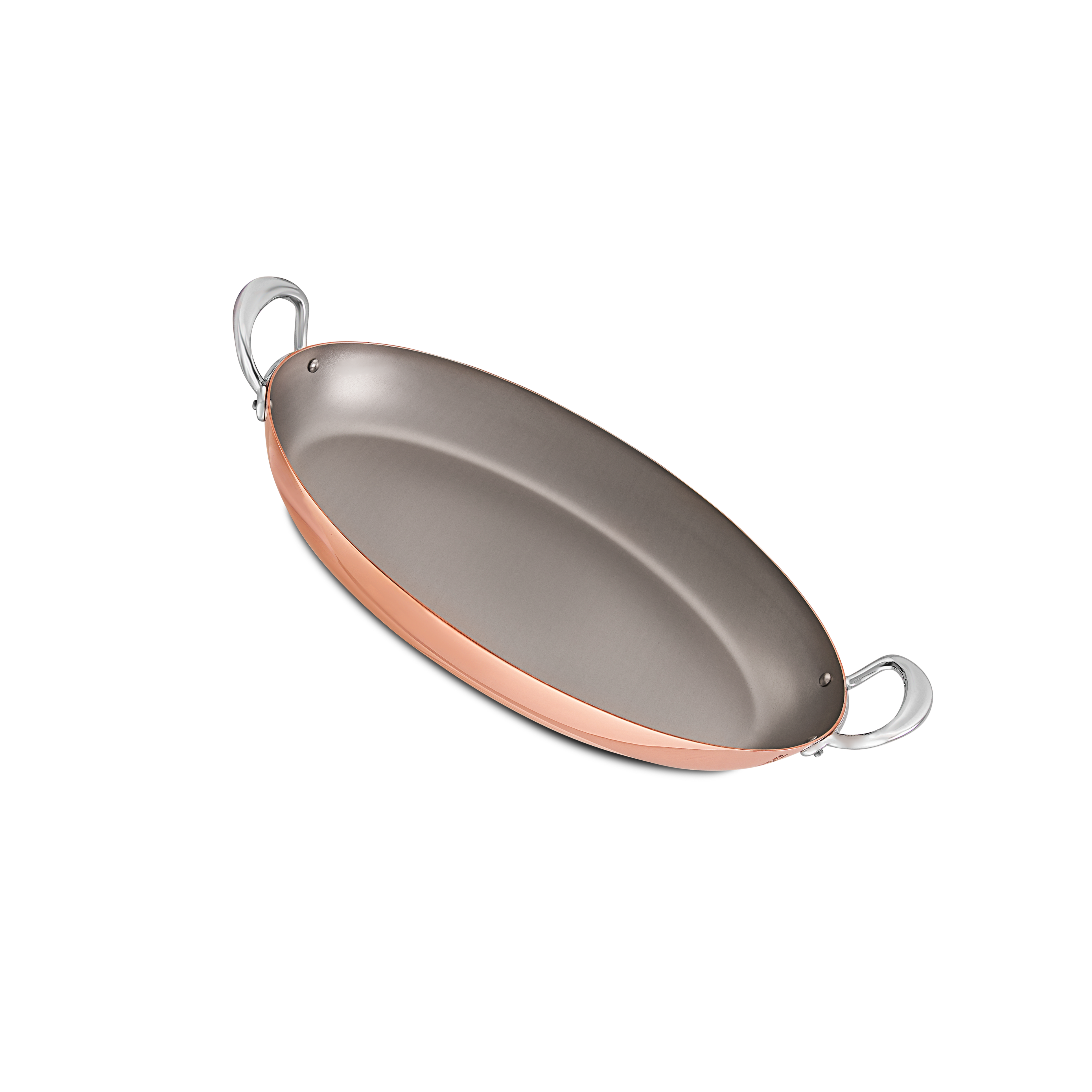 Mauviel M'Heritage M'150 S Copper Oval Pan With Cast Stainless Steel Handles - Mauviel1830