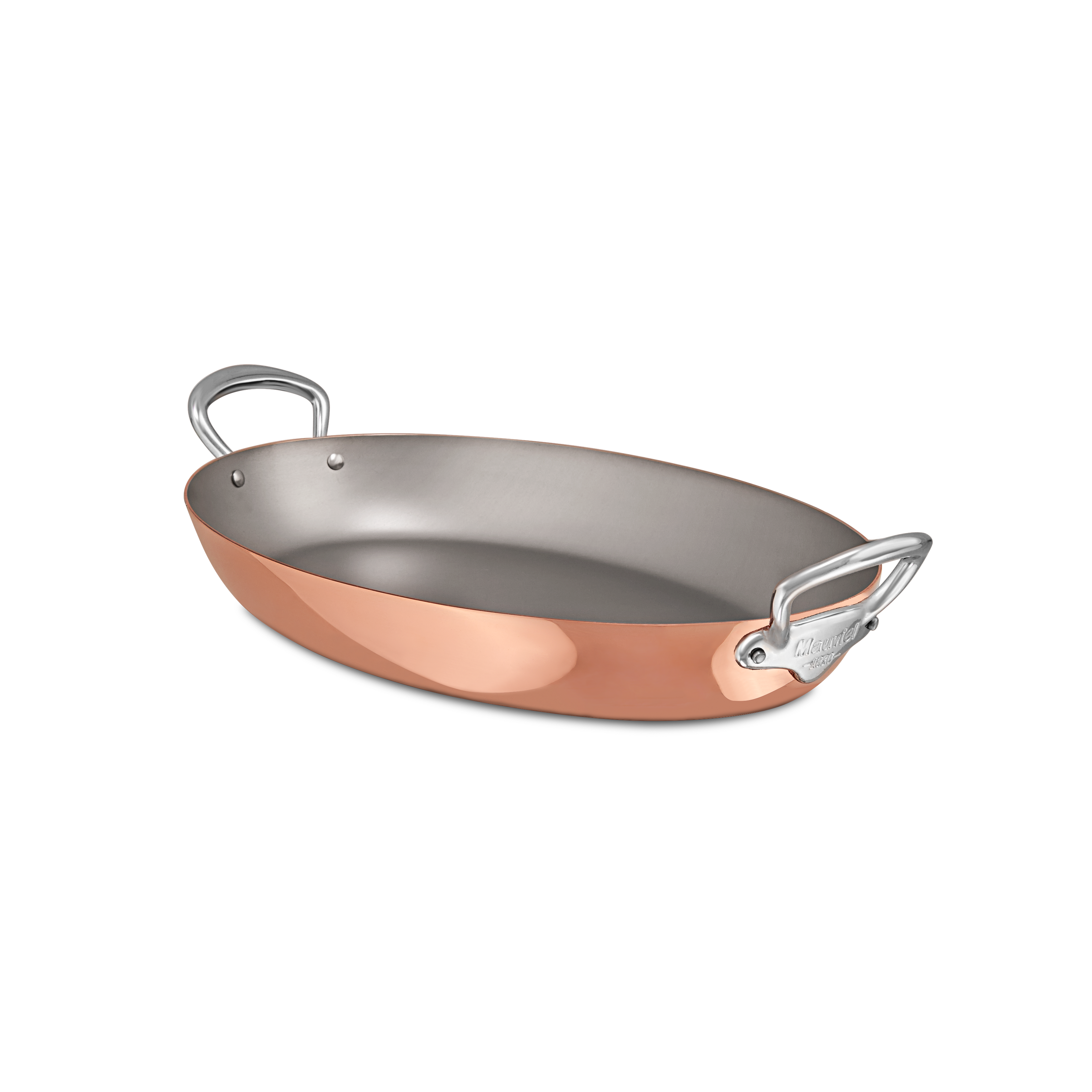 Mauviel M'Heritage M'150 S Copper Oval Pan With Cast Stainless Steel Handles - Mauviel1830