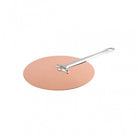 Mauviel M'Heritage M'150 S universal pot lid with cast stainless steel handle, fits various cookware, shiny stainless steel finish.