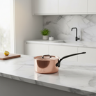 Mauviel M'Heritage M'150 CI Sauce Pan With Lid, Cast Iron Handle, 1.9-Qt - Mauviel1830