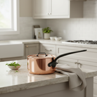 Mauviel M'Heritage M'150 CI Sauce Pan With Lid, Cast Iron Handle, 1.9-Qt - Mauviel1830