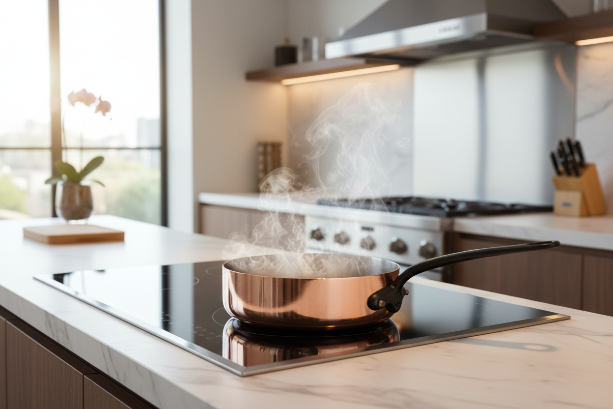 Mauviel M'Heritage M'150 CI Copper Saute Pan With Cast Iron Handle, 1.8-Qt - Mauviel1830