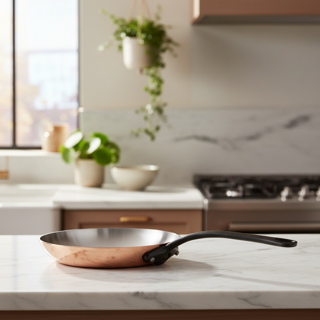 Mauviel M'Heritage M'150 CI Frying Pan With Cast Iron Handle, 11.8-In - Mauviel1830