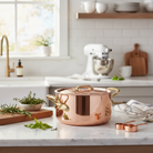 Mauviel M'Heritage M'250 B Stewpan With Lid, Brass Handles - Mauviel1830