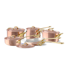Mauviel M'Heritage M'150 B 12-Piece Copper Cookware Set With Brass Handles - Mauviel1830