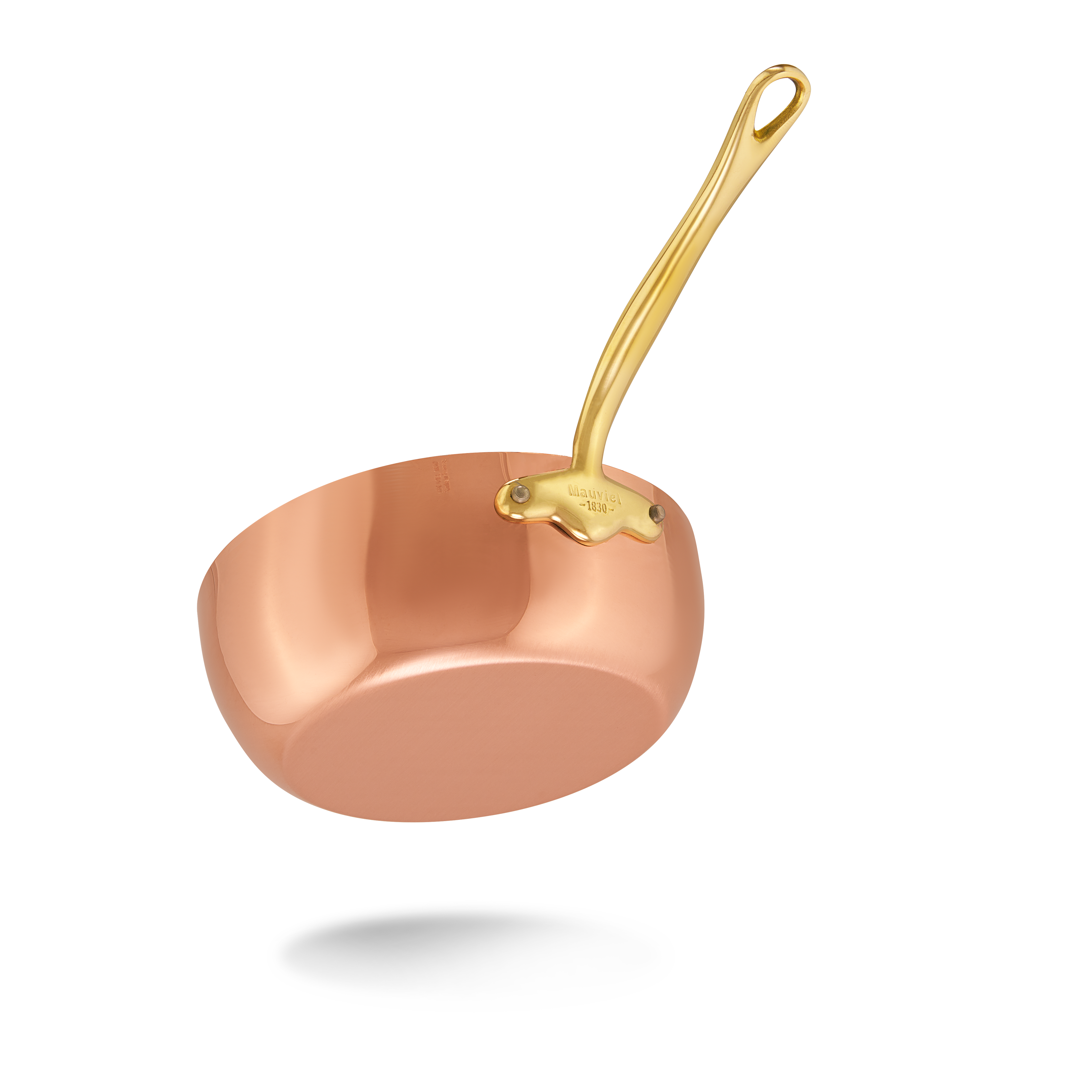 Mauviel M'Heritage M'150 B Copper Chef Pan With Lid and Brass Handle - Mauviel1830