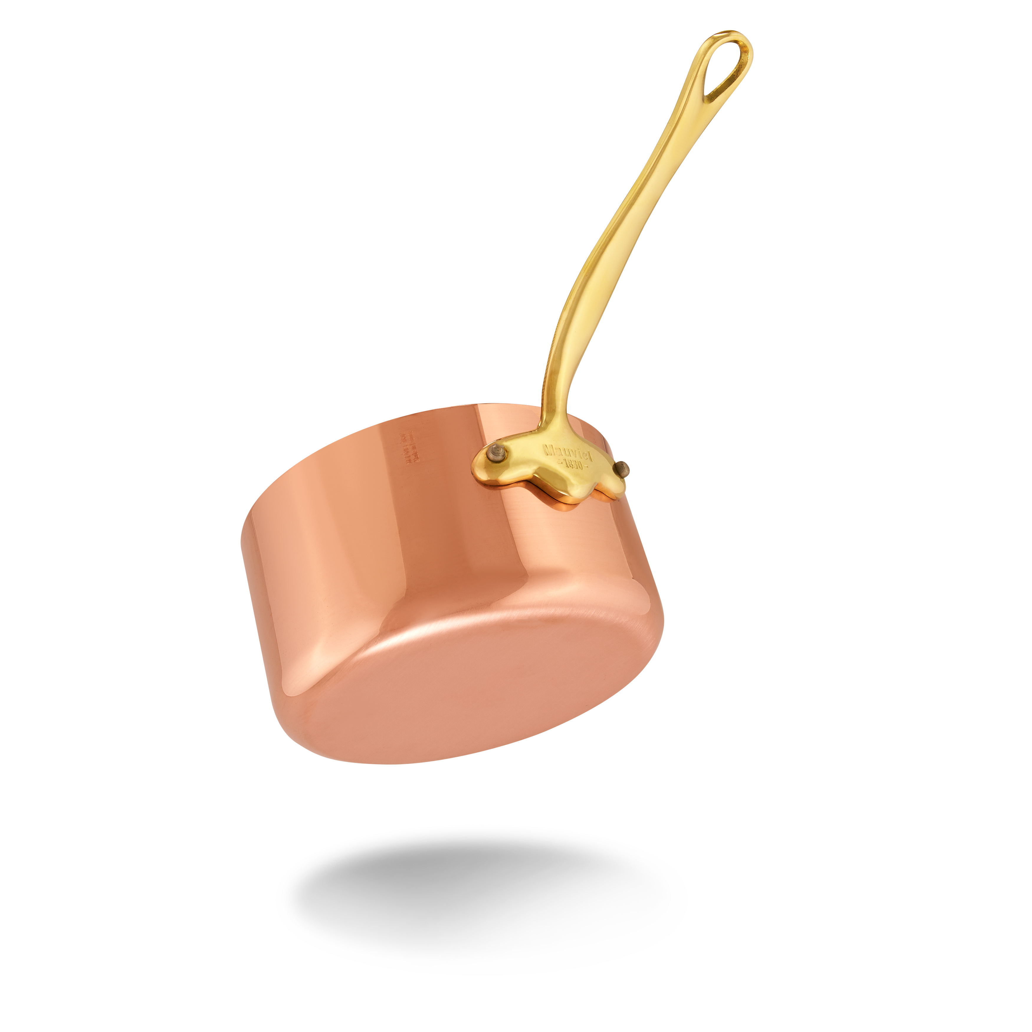 Mauviel M'Heritage M'150 B Copper Sauce Pan With Lid, Brass Handle - Mauviel1830