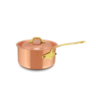 Mauviel M'Heritage M'150 B Copper Sauce Pan With Lid, Brass Handle - Mauviel1830