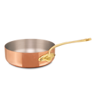 Mauviel M'Heritage M'150 B Copper Saute Pan With Lid, Brass Handle - Mauviel1830