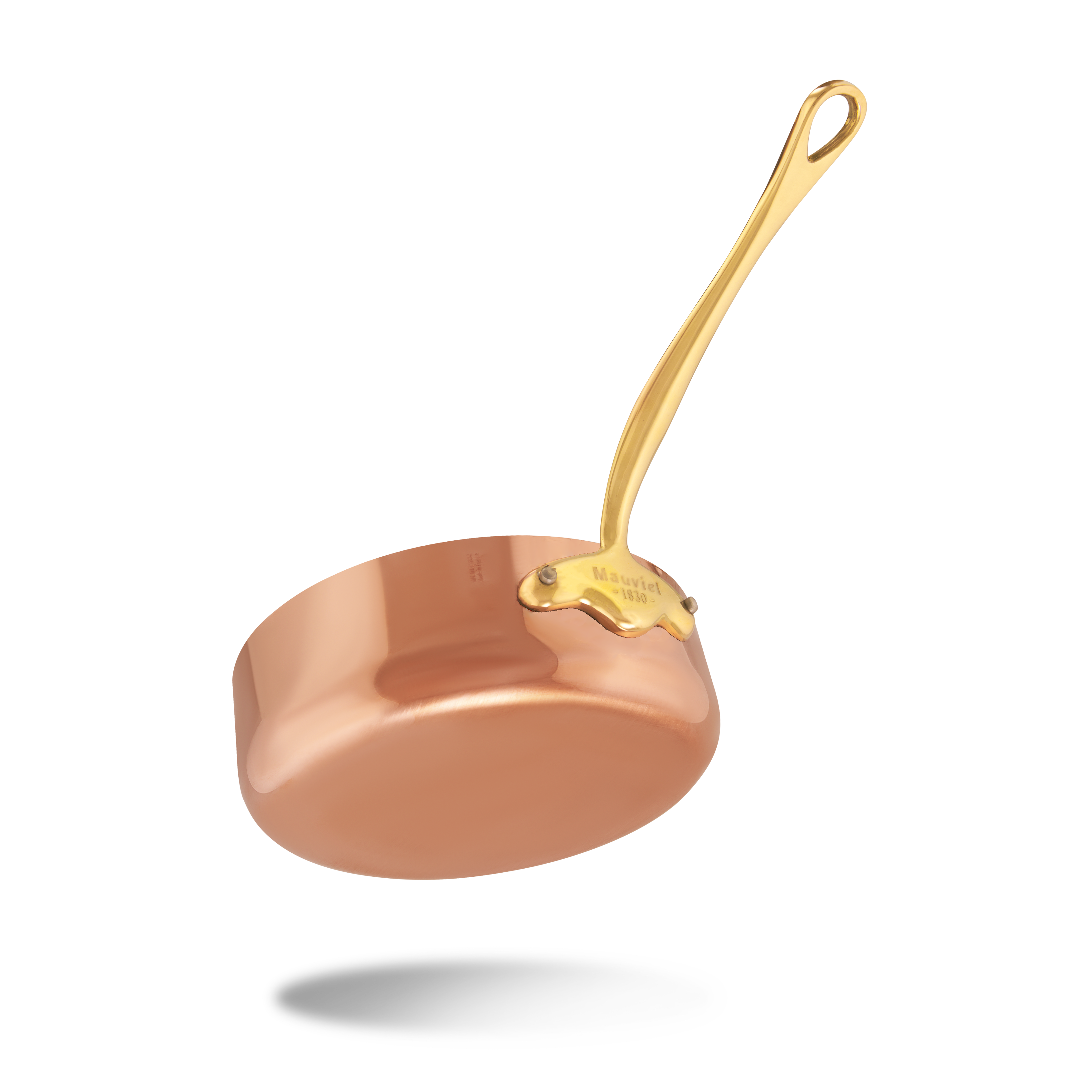 Mauviel M'Heritage M'150 B Copper Saute Pan With Lid, Brass Handle - Mauviel1830