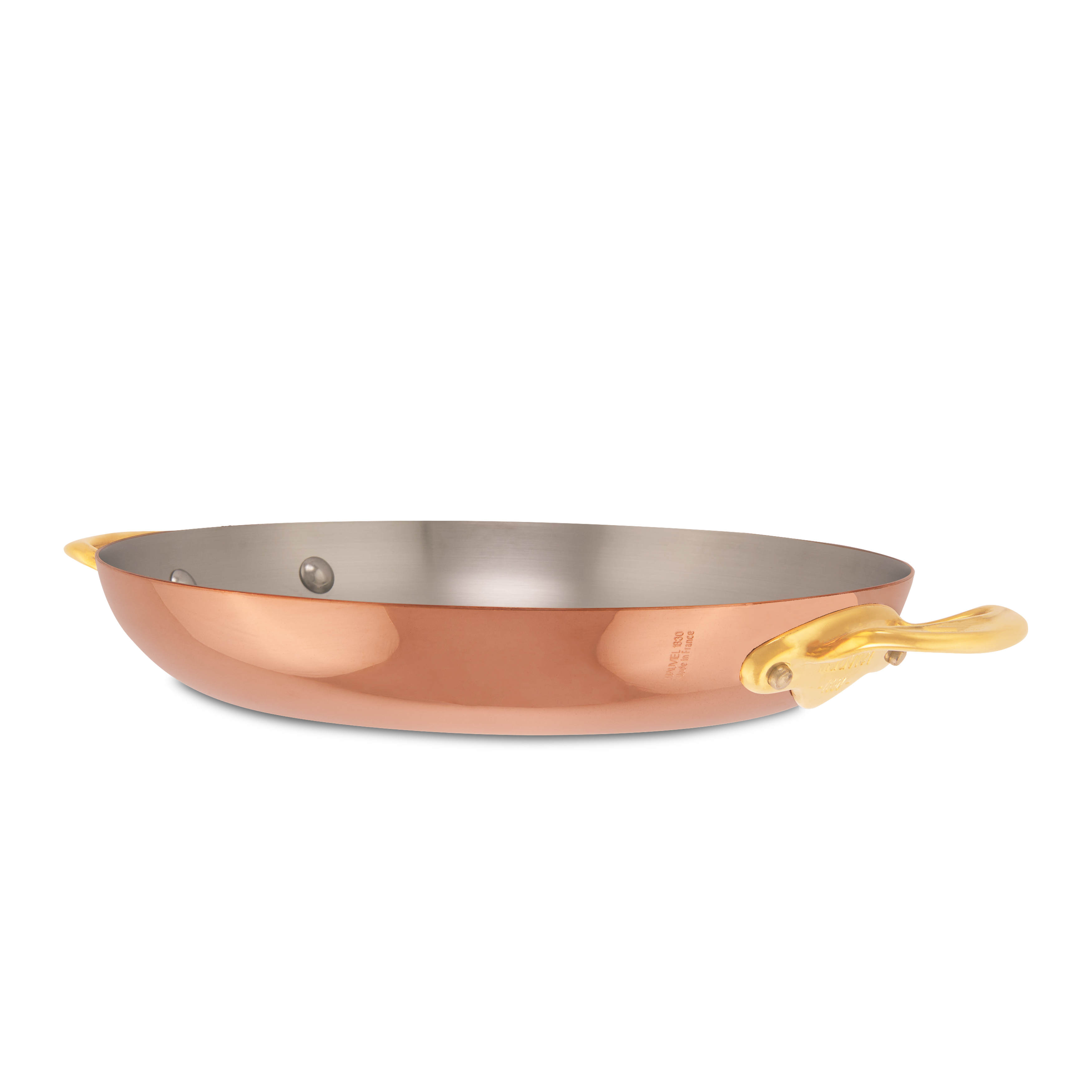 Mauviel M'Heritage M'150 B 2-Piece Copper Round Pan Set With Brass Handles - Mauviel1830