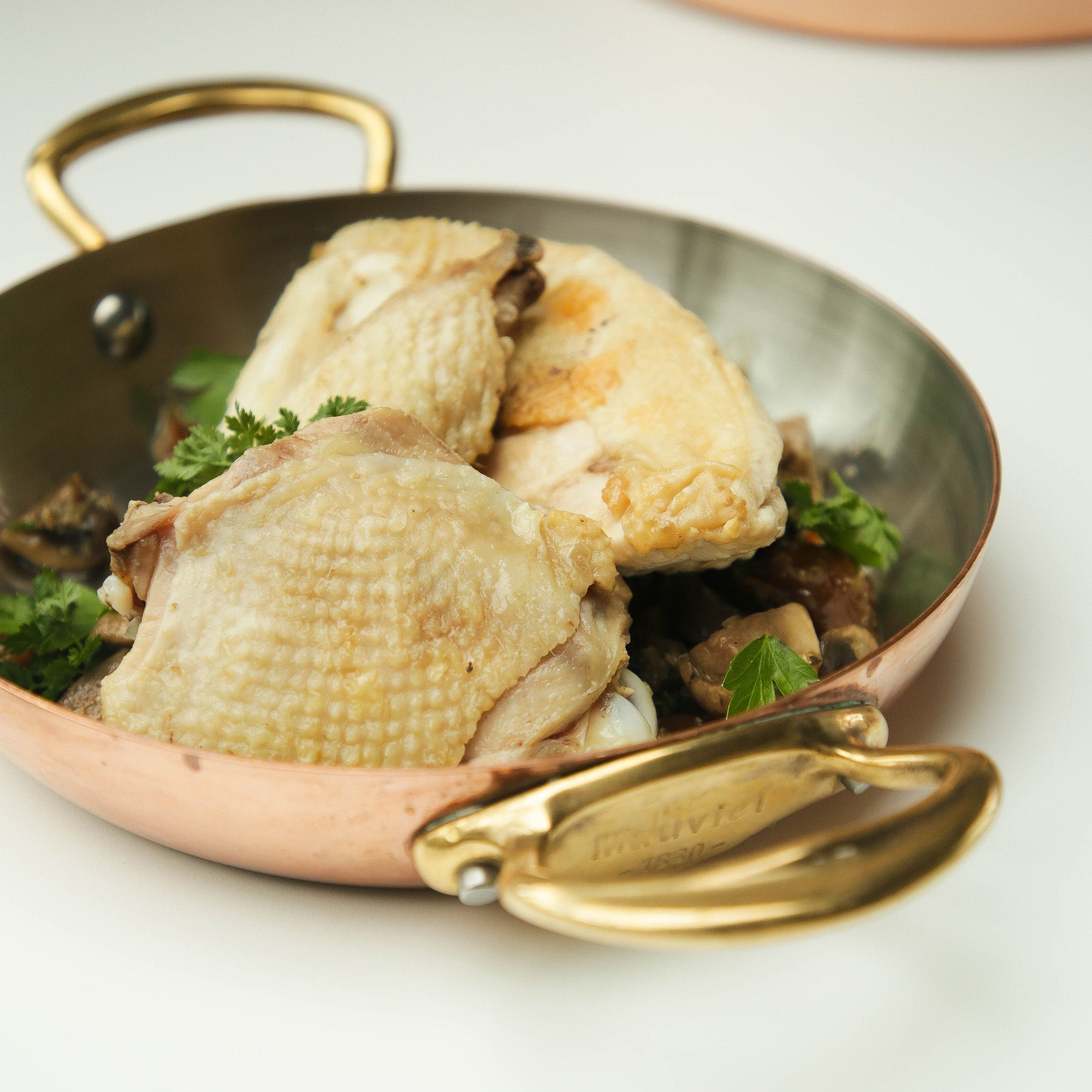 Mauviel M'Heritage M'150 B 2-Piece Copper Round Pan Set With Brass Handles - Mauviel1830