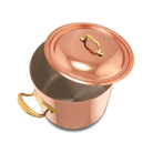 Mauviel M'Heritage M'150 B Copper Stockpot With Lid Brass Handles, 9.9-Qt - Mauviel1830