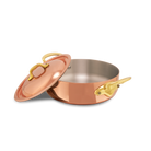 Mauviel M'Heritage M'150 B Copper Rondeau With Lid and Brass Handles - Mauviel1830