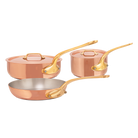 Mauviel M'Heritage M'200 B 5-Piece Copper Cookware Set With Brass Handles - Mauviel1830