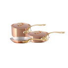 Mauviel M'Heritage 250 B Copper 5-Piece Cookware Set With Brass Handles - Mauviel1830