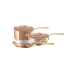 Mauviel M'Heritage M'200 B Copper 5-Piece Cookware Set, Brass Handles - Mauviel1830