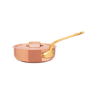 Mauviel M'Heritage M'200 B Saute Pan With Lid, Brass Handle, 3.3-Qt - Mauviel1830