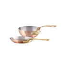 Mauviel M'Heritage M'200 B Copper Chef Pan 2.1-Qt and Frying Pan 11.8-In With Brass Handles - Mauviel1830