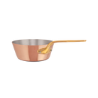 Mauviel M'Heritage M'250 B Copper Splayed Saute Pan With Lid, Brass Handle, 3.6-Qt - Mauviel1830