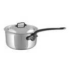 Mauviel M'COOK CI Sauce Pan With Lid, Cast Iron Handle, 2.6-Qt - Mauviel USA