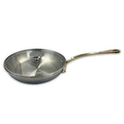 Mauviel M'COOK B 5-Ply Frying Pan With Brass Handles And Glass Lid, 11-In - Mauviel1830