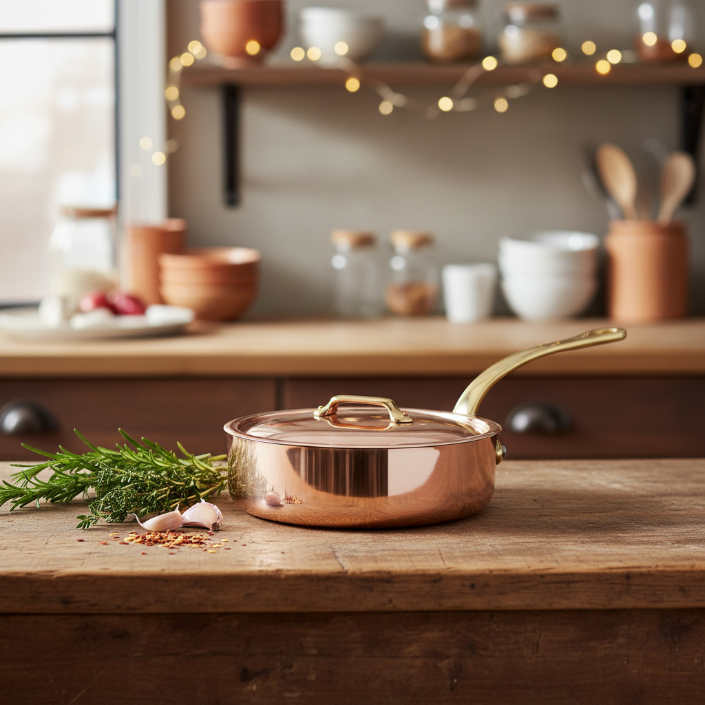 Mauviel M'Heritage M'250 B 10-Piece Cookware Set, Brass Handles - Mauviel1830