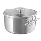 Mauviel M'COOK 5-Ply Stewpan With Glass Lid, Cast Stainless Steel Handles, 1.8-Qt - Mauviel1830