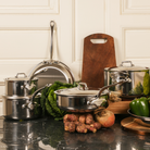 Mauviel M'COOK 5-Ply 12-Piece Cookware Set With Cast Stainless Steel Handles - Mauviel1830