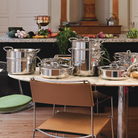 Mauviel M'URBAN 4 Stewpan With Lid, Cast Stainless Steel Handles, 3.4-Qt - Mauviel1830