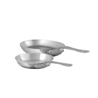 Mauviel M'Cook SB 2-Piece Frying Pan Set With Brushed Cast Stainless Steel Handles - Mauviel1830