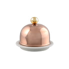 Mauviel M'Tradition Copper Porcelain Butter Dish With Brass Knob, 3.5-In - Mauviel1830
