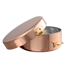 Mauviel M'TRADITION Polished Copper & Tin Inside Pomme-Anna Sauce Pan With Brass Handles, 6.3-In - Mauviel1830